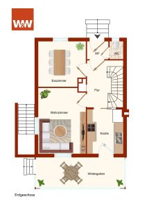 Immobilienangebot - Friedrichshafen - Alle - Sonnige Doppelhaushälfte mit großem Garten, eigener Grund - kein Erbbaurecht!