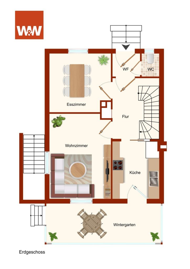 Immobilienangebot - Friedrichshafen - Alle - Sonnige Doppelhaushälfte mit großem Garten, eigener Grund - kein Erbbaurecht!