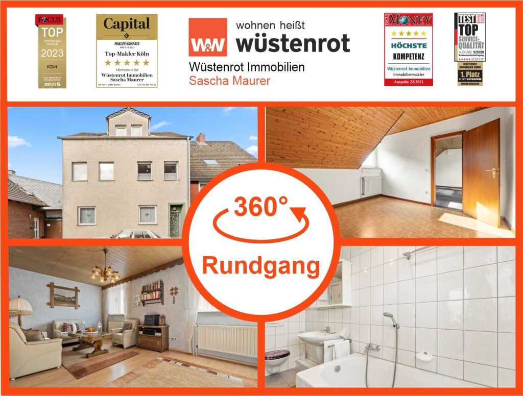 Immobilienangebot - Hürth - Alle - Immobilie mit schön angelegtem Garten und gut aufgeteilten Räumlichkeiten mit der Möglichkeit zum Mehrgenerationenwohnen.