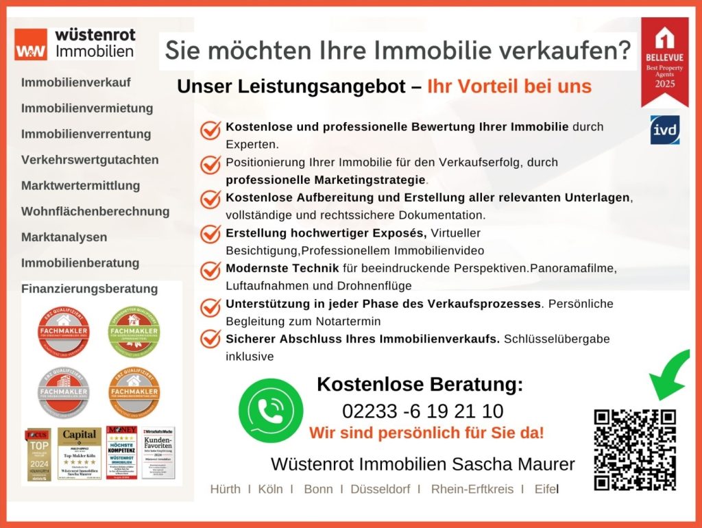 Immobilienangebot - Hürth - Alle - Immobilie mit schön angelegtem Garten und gut aufgeteilten Räumlichkeiten mit der Möglichkeit zum Mehrgenerationenwohnen.