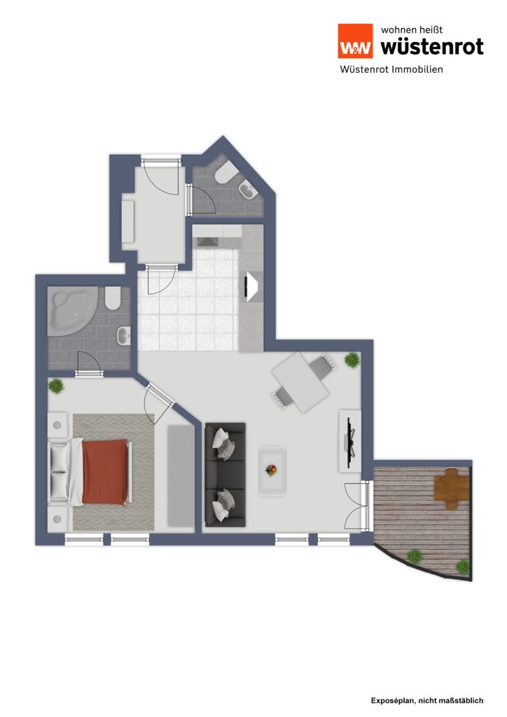 Immobilienangebot - Wiesbaden - Alle - 2-Zi.-Wohnung mit Aufzug - TG-Stellplatz - Balkon *** PROVISIONSFREI für den Käufer ***