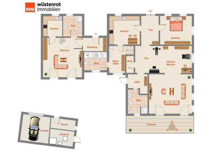Immobilienangebot - Schnarup-Thumby/Thumby - Alle - Thumby: Einfamilienhaus mit Einliegerwohnung