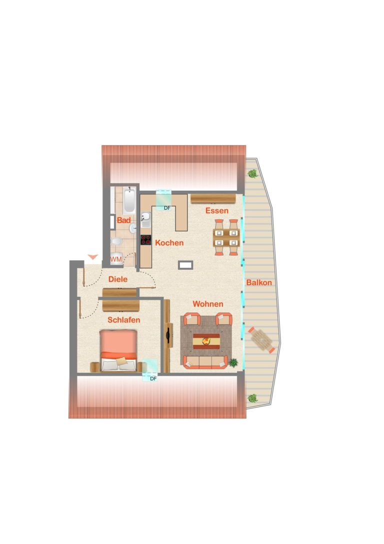Immobilienangebot - Achern - Alle - TOP KAPITALANLAGE: Gut geschnittene 2-Zimmerwohnung in Achern mit Stellplatz und Kellerraum