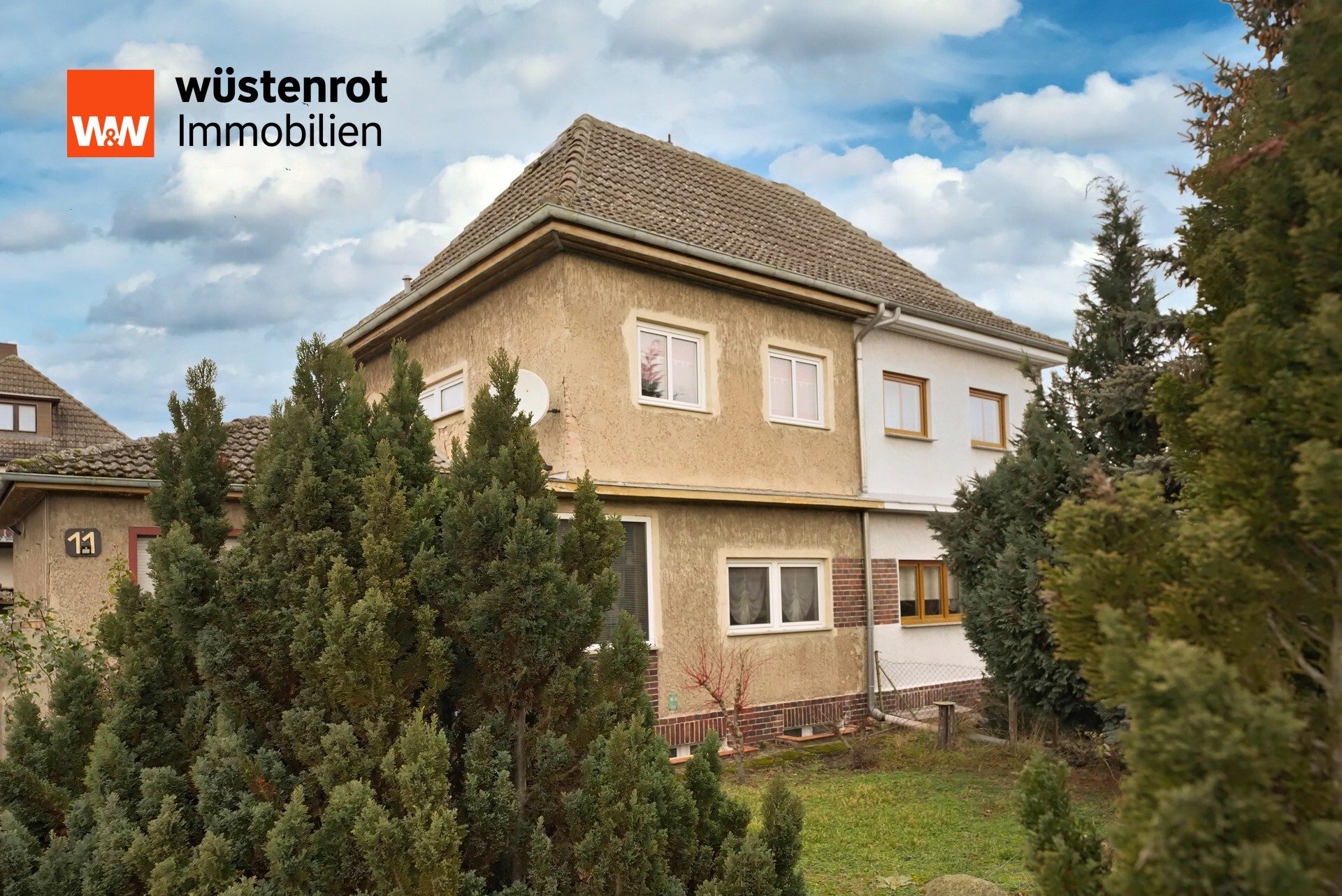 Immobilienangebot - Wriezen - Alle - Kleine Doppelhaushälfte in Wriezen – Sanierungsprojekt für Macher "Jung kauft Alt"