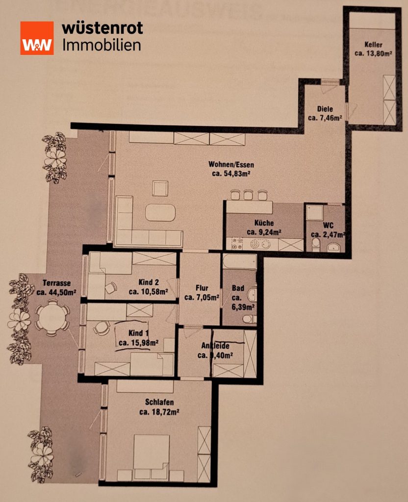 Immobilienangebot - Kirchseeon - Alle - Im Sevun - exklusive, großzügige 4-Zi.-Terrassenwohnung im 3. OG