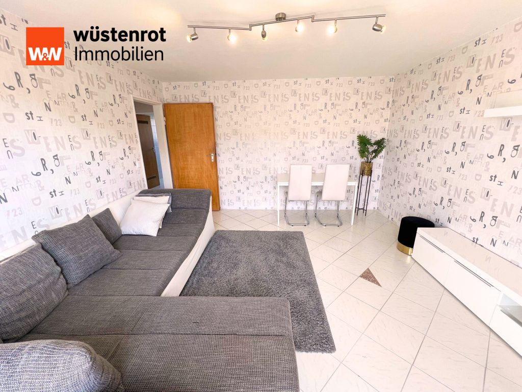 Immobilienangebot - Gau-Algesheim - Alle - Helle, möblierte 2-Zimmer-Wohnung mit Balkon in zentraler Lage von Gau-Algesheim