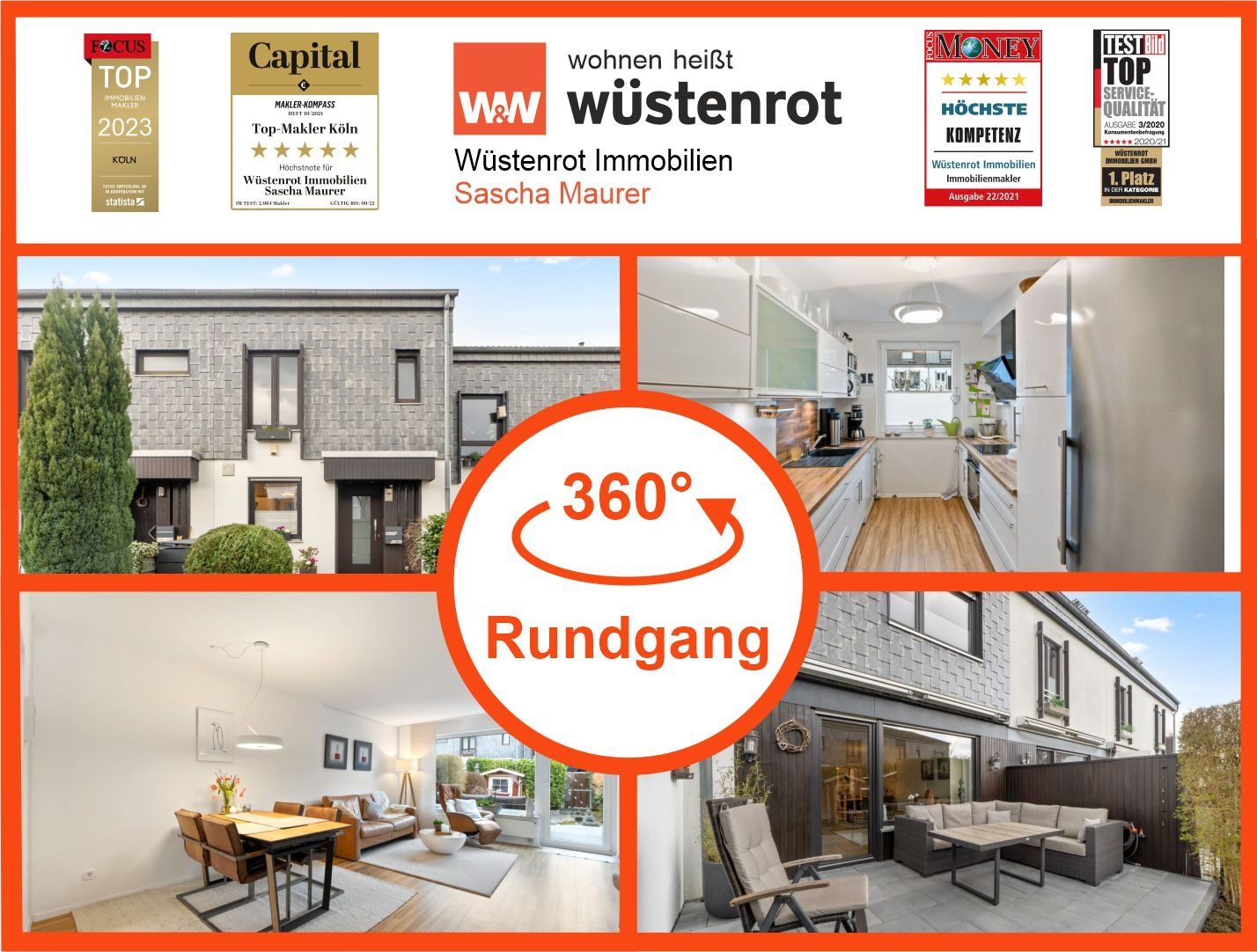 Immobilienangebot - Hilden - Alle - VERKAUFT: 3D u. Video; Modernes u. familienfreundliches Einfamilienhaus in Top-Lage! Den Sommer im eigenen Garten genießen