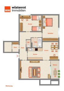 Immobilienangebot - Leonberg - Alle - Helle & großzügige 3,5-Zi.-Wohnung mit Balkon und EBK – ideal für Familien und Paare!