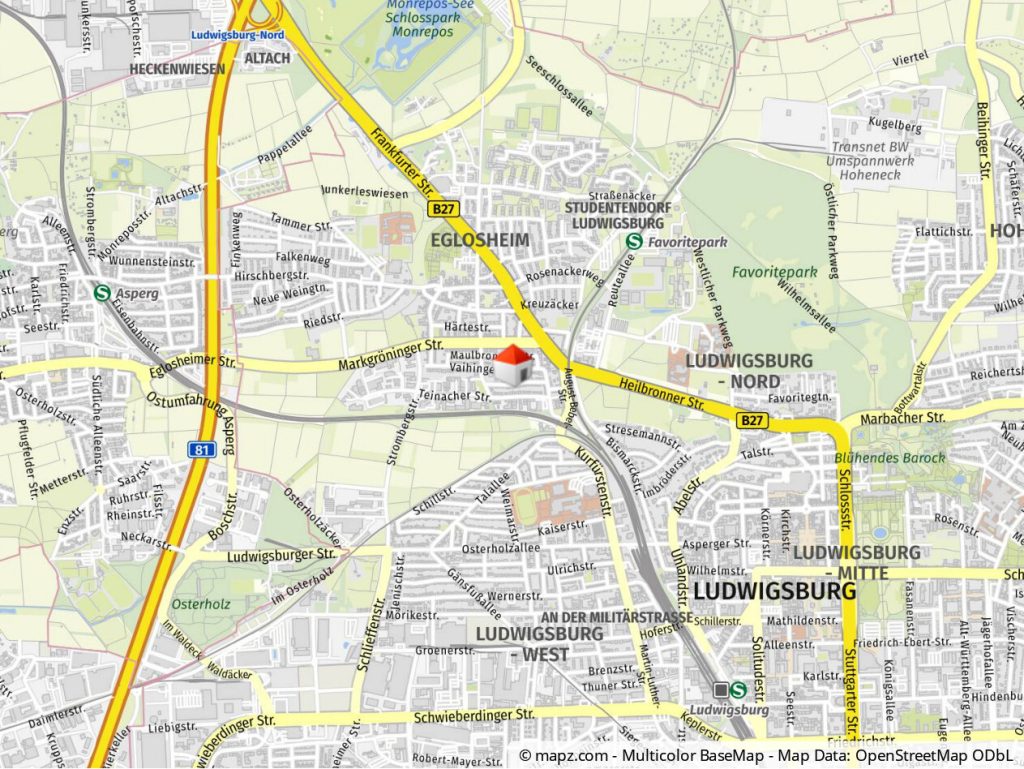 Immobilienangebot - Ludwigsburg-Eglosheim - Alle - Sorry...leider reserviert. Mitten in der Stadt - nah am Favoritenpark. 3 Zimmer. 68 m². TOP-Preis.