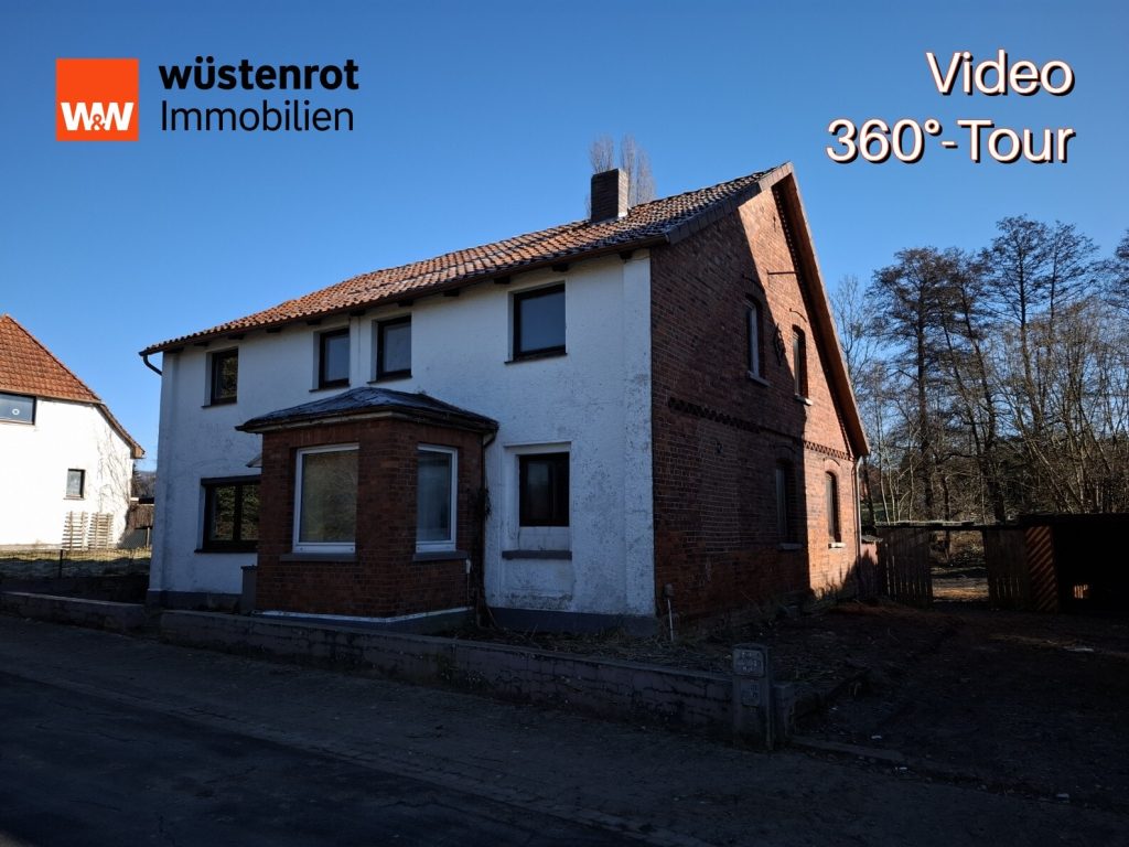 Immobilienangebot - Hessisch Oldendorf / Krückeberg - Alle - Freistehendes Einfamilienhaus mit großem Garten am Bach – Ideal für Familien zur Modernisierung