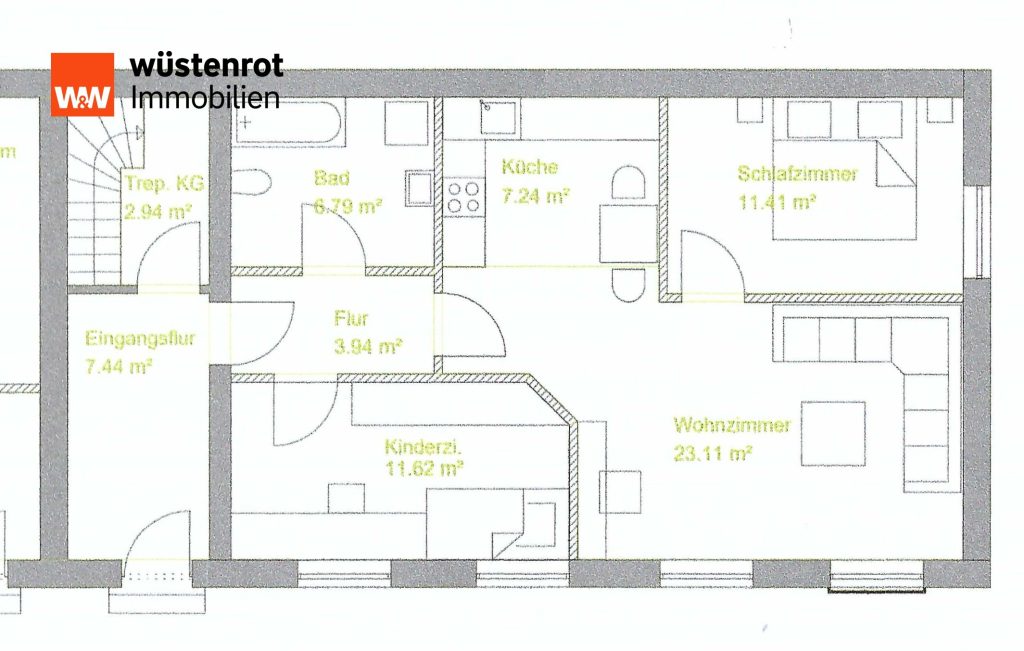 Immobilienangebot - Scheyern / Euernbach - Alle - Gut geschnittene, helle 3-Zi.-Wohnung
