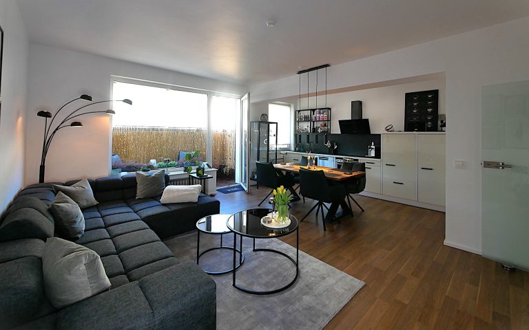 Immobilienangebot - Duisburg - Alle - Hochwertig möblierte 2 Zimmer Wohnung mit offener Küche in Bahnhofsnähe, mit Balkon und Stellplatz!