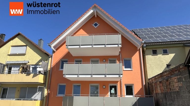 Immobilienangebot - Gaildorf - Alle - -NEUBAU mit Aufzug- Moderne 3-Zimmer-Wohnung in zentraler Lage