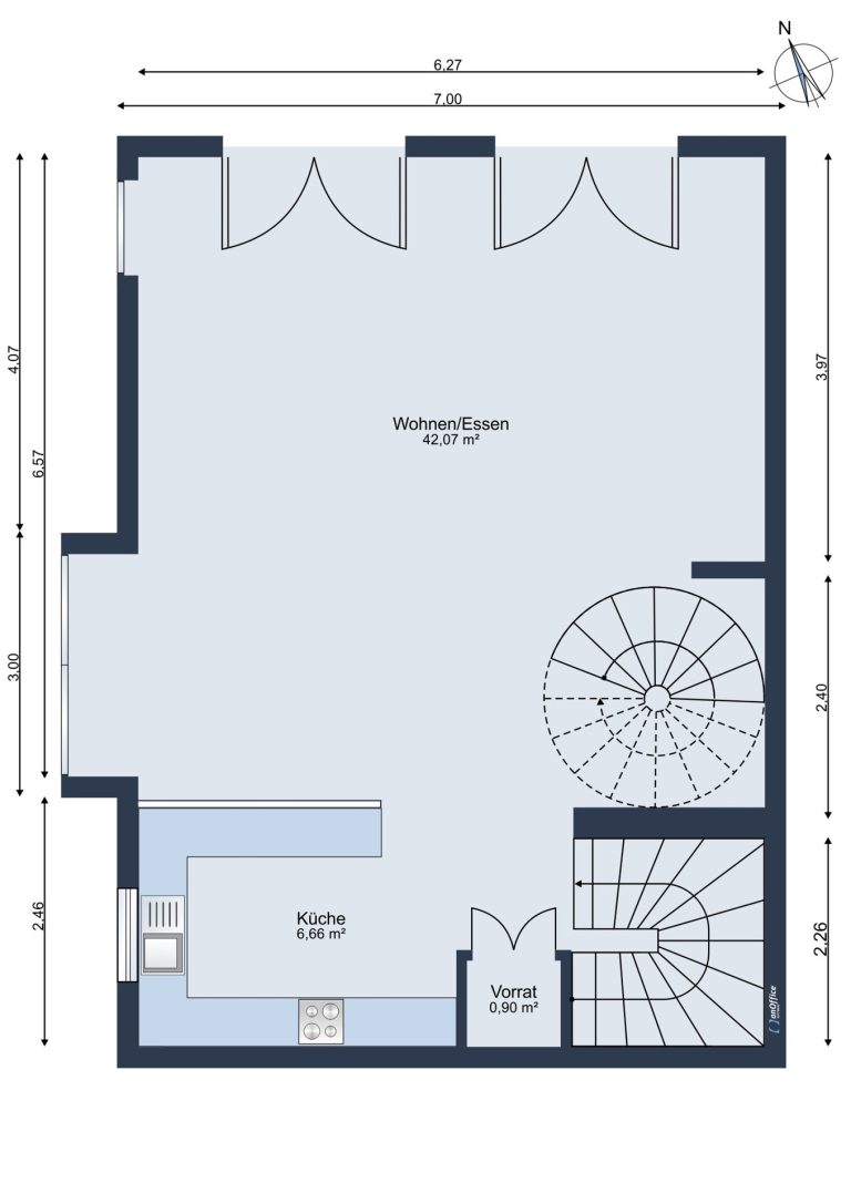 Immobilienangebot - Hirschberg an der Bergstraße / Leutershausen - Alle - Kleine Doppelhaushälfte mit 3 Zimmern, eigenem Garten und zwei Garagenplätzen.