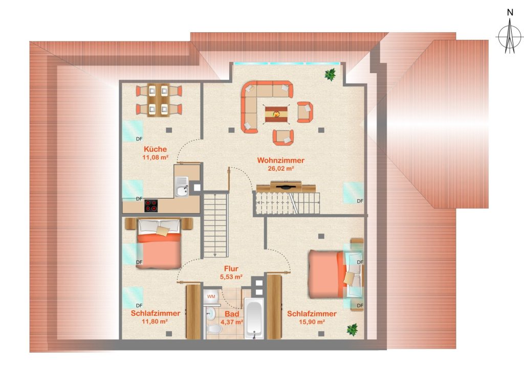 Immobilienangebot - Karlsruhe - Alle - Ein Hauch von Loft in der Weststadt.
4 moderne Zimmer. Stilvoll Wohnen
auf zwei Ebenen mit 90 m².