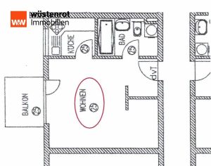 Immobilienangebot - Weilheim - Alle - Helle, gut vermietete 1-Zi.-Whg. mit Balkon
