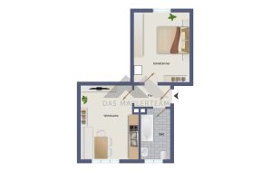 Immobilienangebot - Augsburg / Kriegshaber - Alle - Klein aber fein. Gut geschnittene 1,5 Zimmer Wohnung in Augsburg mit modernem Wohngefühl.
