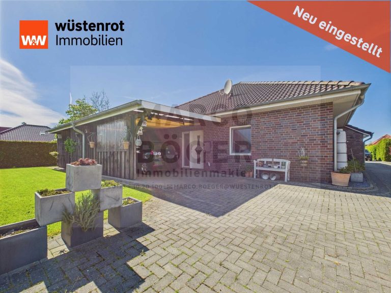 Immobilienangebot - Südbrookmerland / Victorbur - Alle - Ebenerdig wohnen im gepflegten Bungalow in Victorbur. 4 ZKB + Terrasse und Carport.