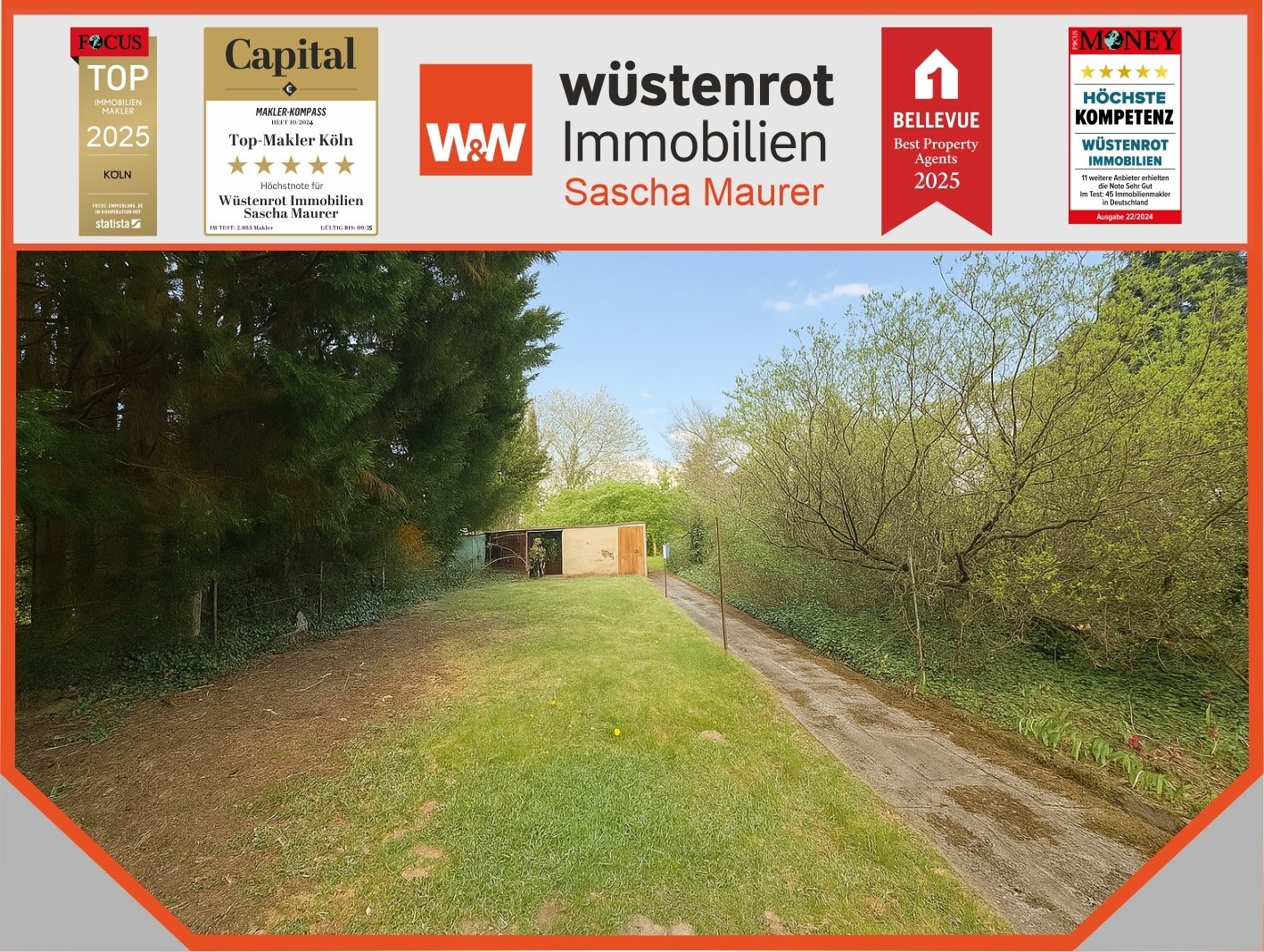 Immobilienangebot - Köln - Alle - 2 (!) Grundstücke für jeweils ein freistehendes Einfamilienhaus - ideal für Bauen mit Freunden oder Familie.