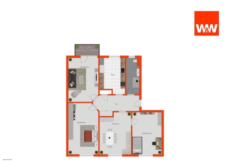 Immobilienangebot - Neustadt - Alle - Helle 4-Zimmerwohnung mit Balkon in zentraler ruhiger Wohnlage von Neustadt