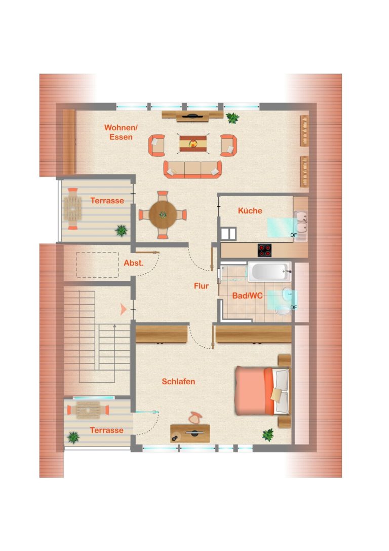 Immobilienangebot - Baden-Baden / Geroldsau - Alle - *BADEN-BADEN GEROLDSAU: Idyllisch gelegene 2 Zimmer DG-Wohnung mit TG-Stellplatz,
2 Balkone*