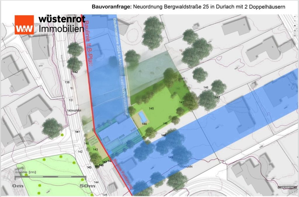 Immobilienangebot - Karlsruhe / Durlach - Alle - Baugrundstück in begehrter Lage von Karlsruhe-Durlach