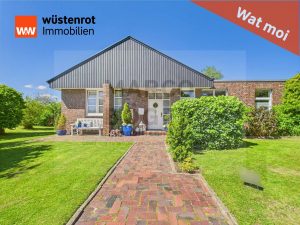 Immobilienangebot - Wangerland / Hohenkirchen - Alle - Bungalow mit 7 Zimmern in Nordseenähe: 237 m² Wo-Fl., PV & Wintergarten in Wangerland – Hohenkirchen