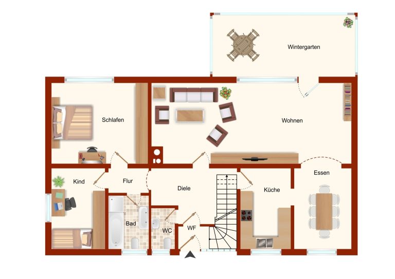 Immobilienangebot - Bielefeld - Alle - VERKAUFT: Mit 3D: Endlich Zuhause! Großzügige Familienidylle - riesen Gartenparadies mit zahlreichen Obstbäumen.