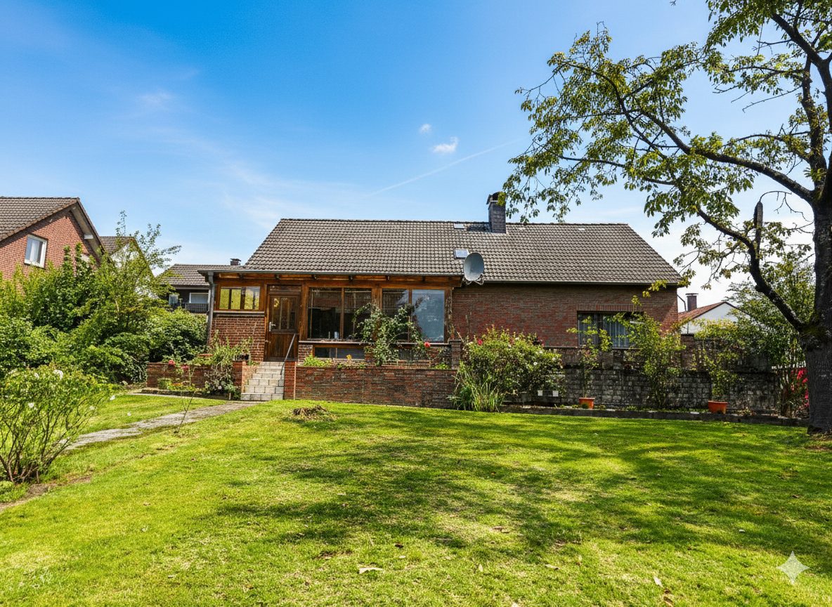 Immobilienangebot - Bielefeld - Alle - VERKAUFT: Mit 3D: Endlich Zuhause! Großzügige Familienidylle - riesen Gartenparadies mit zahlreichen Obstbäumen.