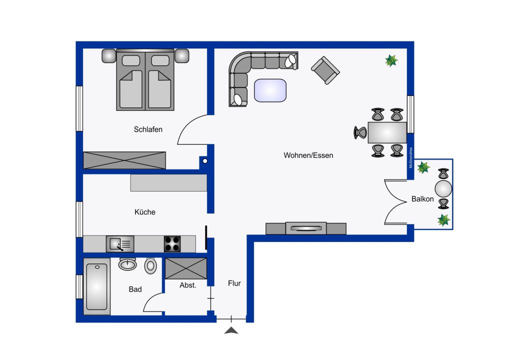 Immobilienangebot - Königswinter - Alle - Top Lage - Direkter Rheinblick: Zwei Zimmer mit Balkon, Stellplatz und Garage. Sofort beziehbar!