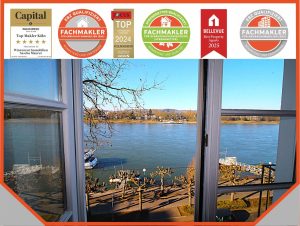 Immobilienangebot - Königswinter - Alle - Top Lage - Direkter Rheinblick: Zwei Zimmer mit Balkon, Stellplatz und Garage. Sofort beziehbar!