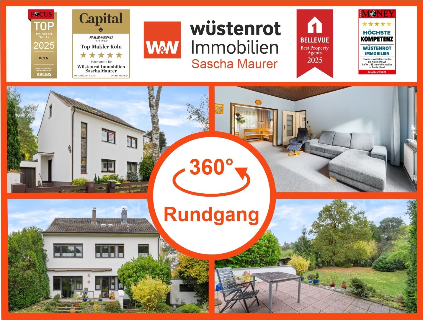 Immobilienangebot - Köln - Alle - VERKAUFT: Mit 3D: Gepflegtes Zweifamilienhaus mit parkähnlichem Gartenparadies – Modernisieren, Einziehen & Wohlfühlen