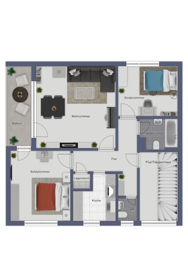 Immobilienangebot - Brühl - Alle - Reserviert: Mit 3D: Mehrfamilienhaus | 4 Einheiten (2 Wg. frei) + 4 Garagen | – Potenzial bis ca. 40.000 € p.a.