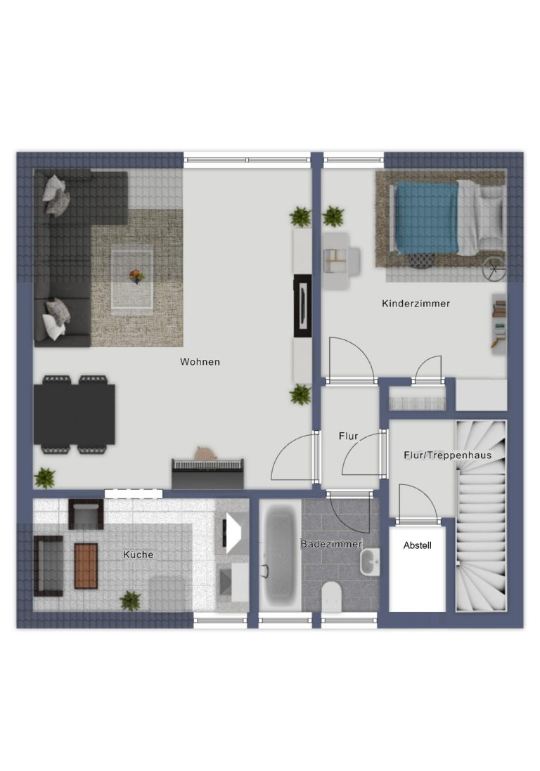 Immobilienangebot - Brühl - Alle - Reserviert: Mit 3D: Mehrfamilienhaus | 4 Einheiten (2 Wg. frei) + 4 Garagen | – Potenzial bis ca. 40.000 € p.a.