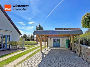 Immobilienangebot - Mellenthin - Alle - FAST AM KRIENKER SEE + TOP AUSGESTATTET MIT EINBAUKÜCHE + KAMIN + ZWEI BÄDER + PHOTOVOLTAIKANLAGE