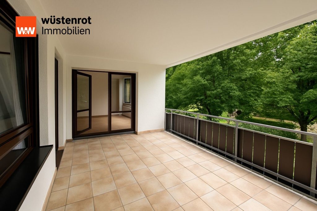 Immobilienangebot - Bad Homburg vor der Höhe - Alle - Familienfreundliche 3-Zimmer-Wohnung mit einem großen Balkon und grünem Ausblick in einer ruhigen Gegend in Bad Hamburg