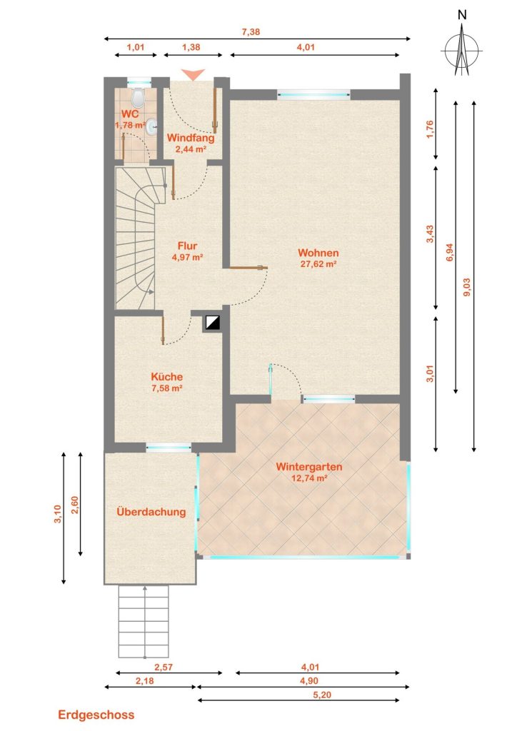 Immobilienangebot - Nürnberg - Alle - Reiheneckhaus in Nürnberg-Ziegelstein
Gemütlichkeit fürs Lebensglück