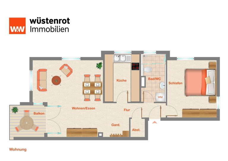 Immobilienangebot - Leonberg - Alle - Gepflegte 2-Zimmer-Wohnung mit Balkon, TG- & Außenstellplatz – ideal zum Wohnen oder Anlegen!