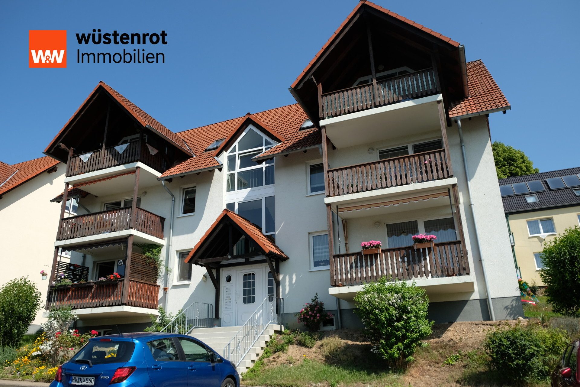 Immobilienangebot - Roßwein - Alle - Wunderschöne 3-Raum-ETW im Neubau mit Balkon & Blick bis Etzdorf