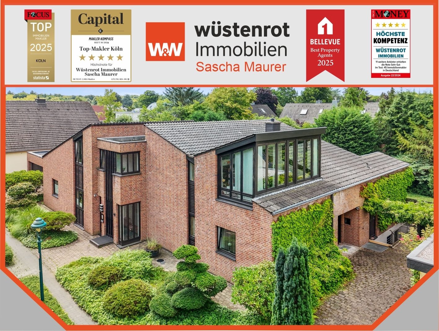 Immobilienangebot - Bonn / Röttgen - Alle - VERKAUFT: Hochwertiges, flexibel nutzbares Architektenhaus mit Einliegerwohnung und Traumgarten in begehrter Lage von Bonn-Röttgen
