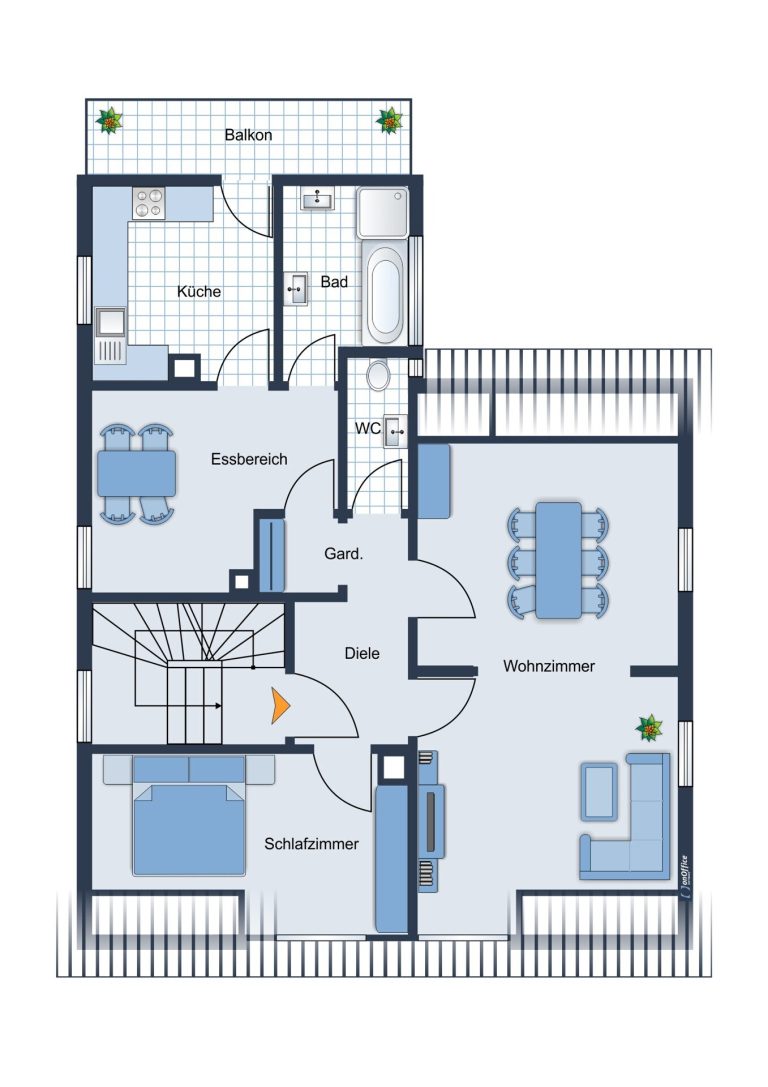 Immobilienangebot - Bad Boll - Alle - RUHIG GELEGEN, CHARMANT GESTALTET - 3,5 ZIMMER-WOHNUNG MIT BALKON UND GARTEN