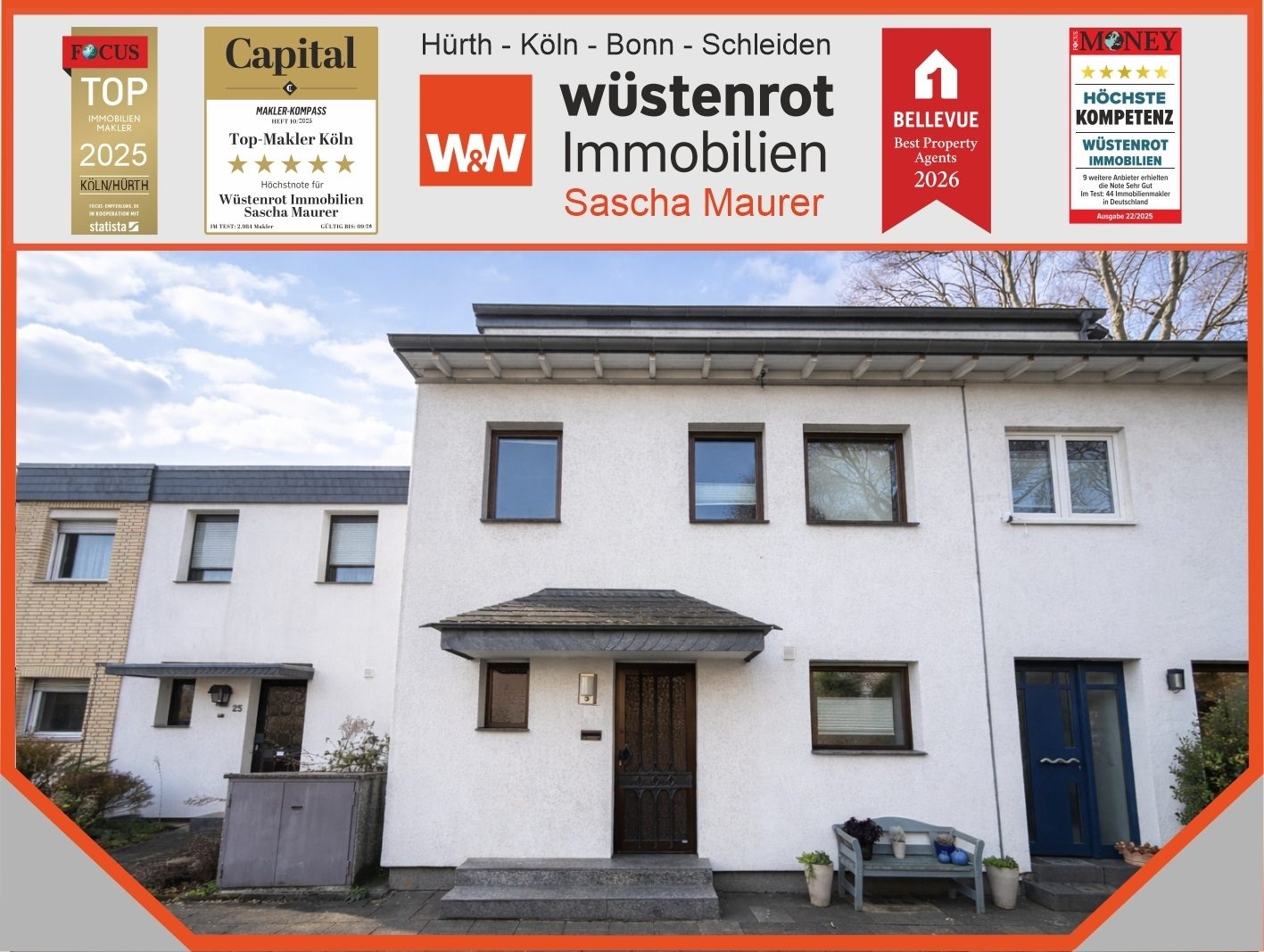 Immobilienangebot - Köln - Alle - VERKAUFT- Mit 3D: Reihenhaus für kleine und große Träume – Ihr neues Familienzuhause in ruhiger Lage von Köln-Heimersdorf