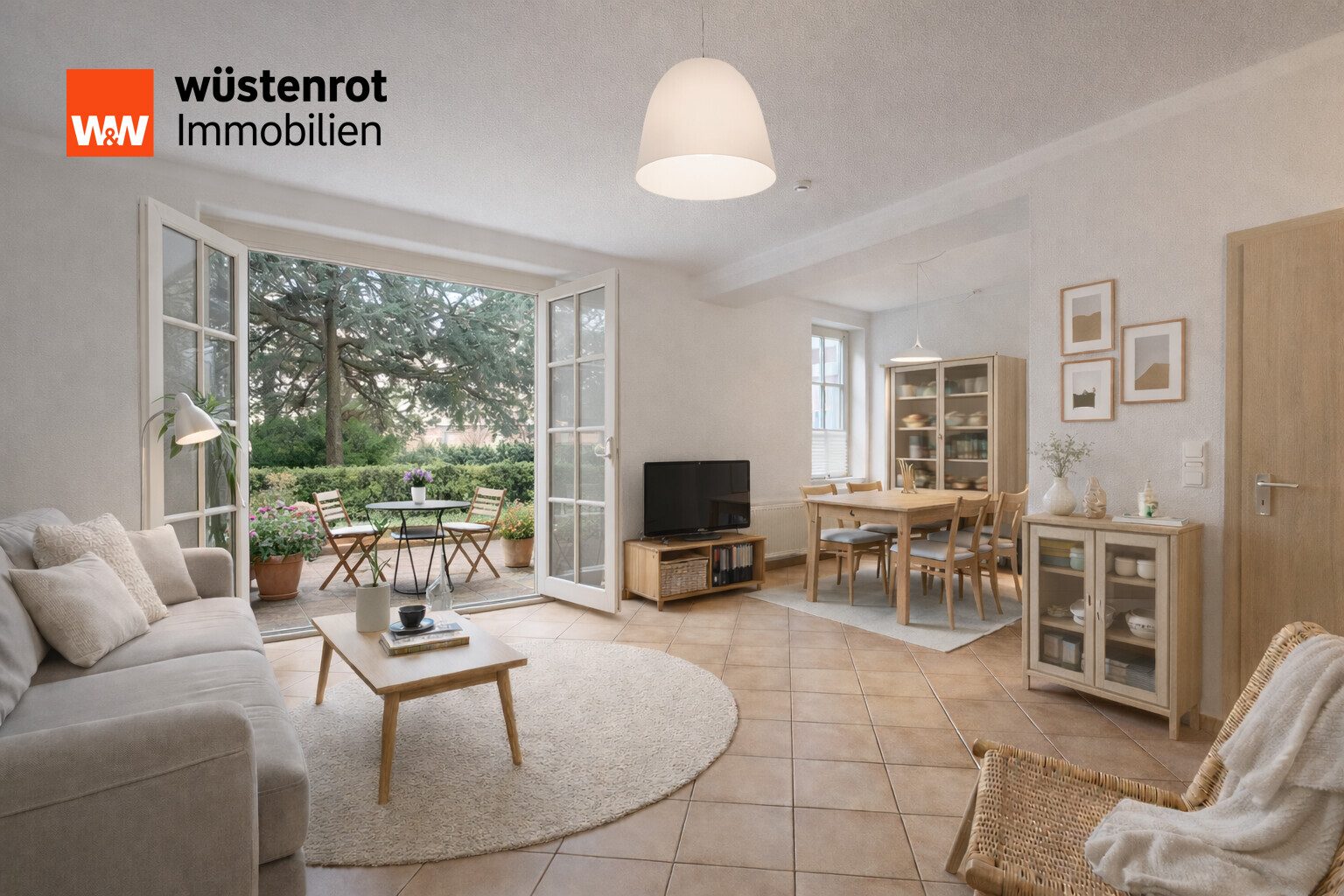 Immobilienangebot - Lüneburg - Alle - Ebenerdig mit Terrasse - ruhige, großzügige 2-Zimmerwohnung im Stadtzentrum