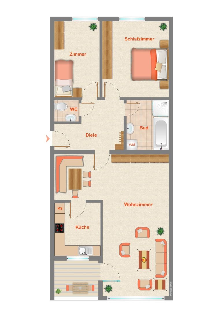 Immobilienangebot - Schwäbisch Gmünd - Alle - Vermietete, schöne 3-Zimmer-Wohnung mit Tiefgarage und Stellplatz in stadtnaher Lage