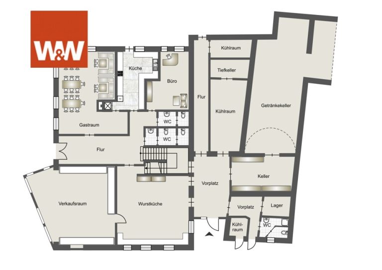 Immobilienangebot - Heuchlingen - Alle - Ehemalige Gaststätte mit Saal, Metzgerei, separatem EFH und weiteren Nebengebäuden zu verkaufen