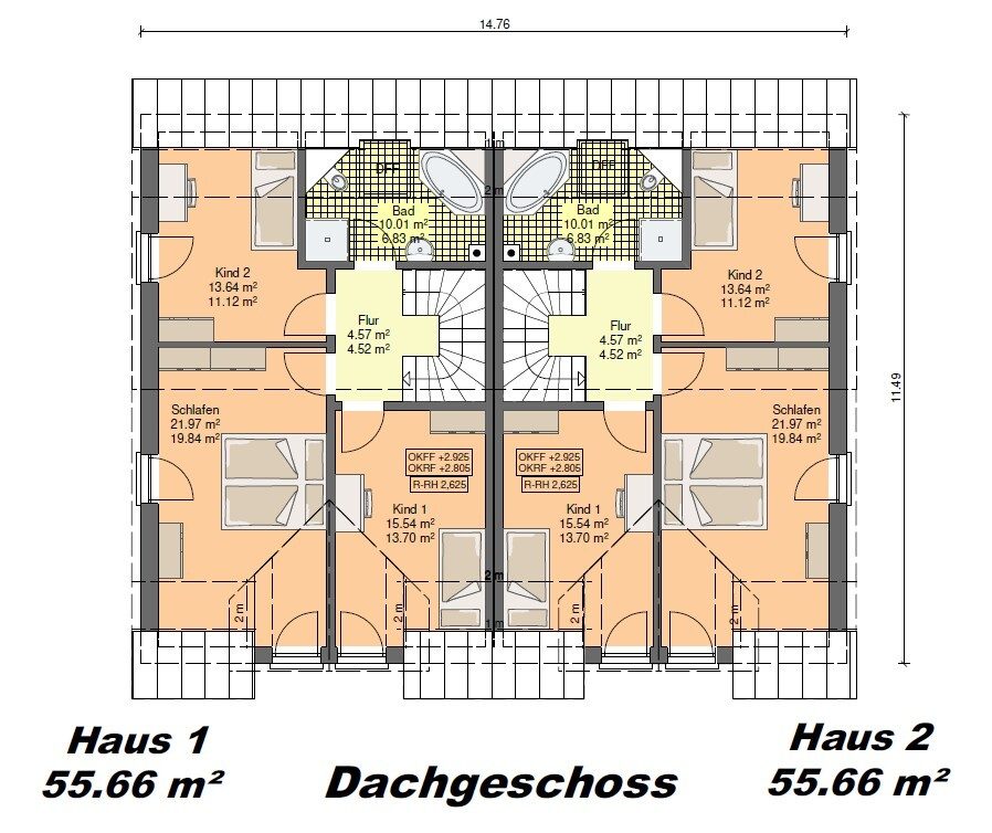 Immobilienangebot - Schwabach - Alle - Nur noch 1 Haus frei! Neubau-Doppelhaushälfte mit großem Grundstück in herrlich naturnaher Wohnlage