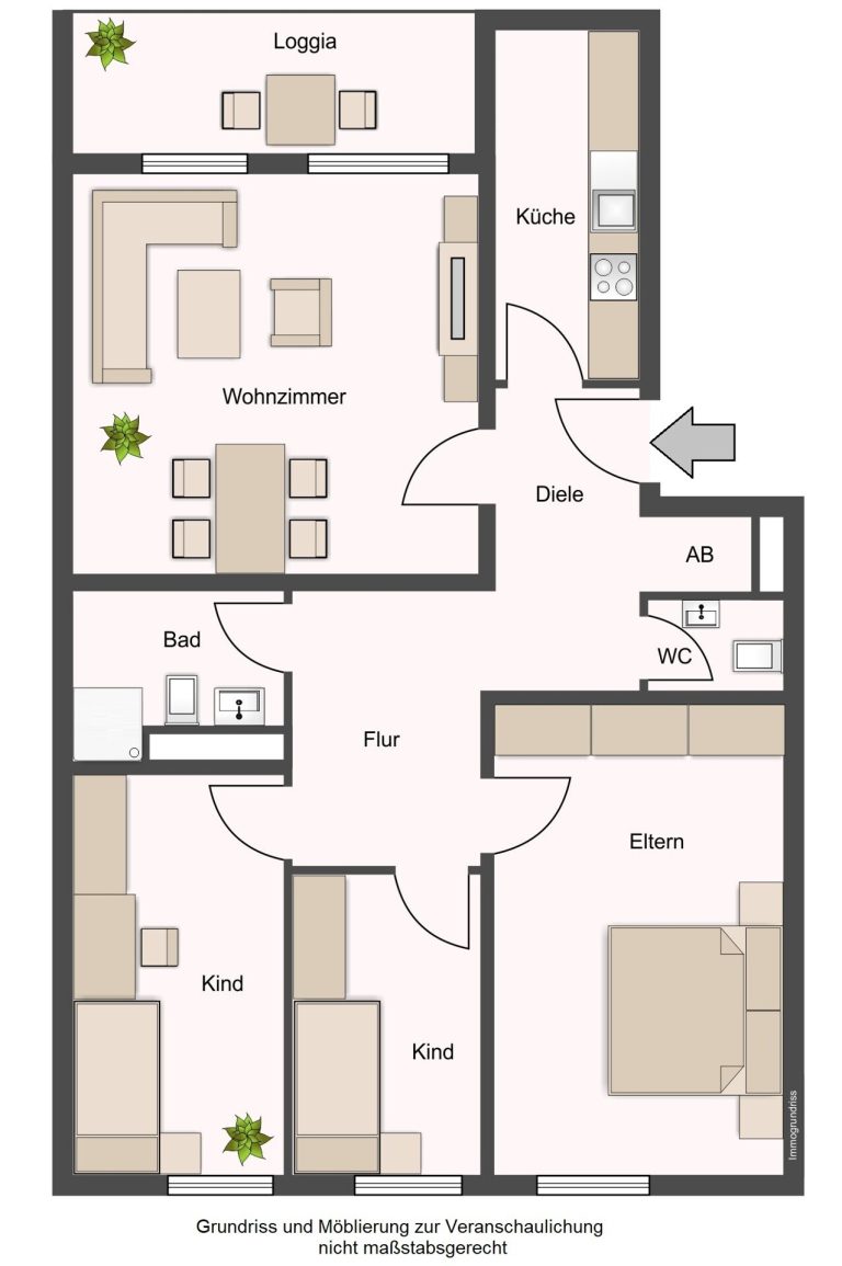 Immobilienangebot - Paderborn / Schloß Neuhaus - Alle - Tolle 4-Zimmer-Wohnung mit Balkon und PKW-Stellplatz in Paderborn