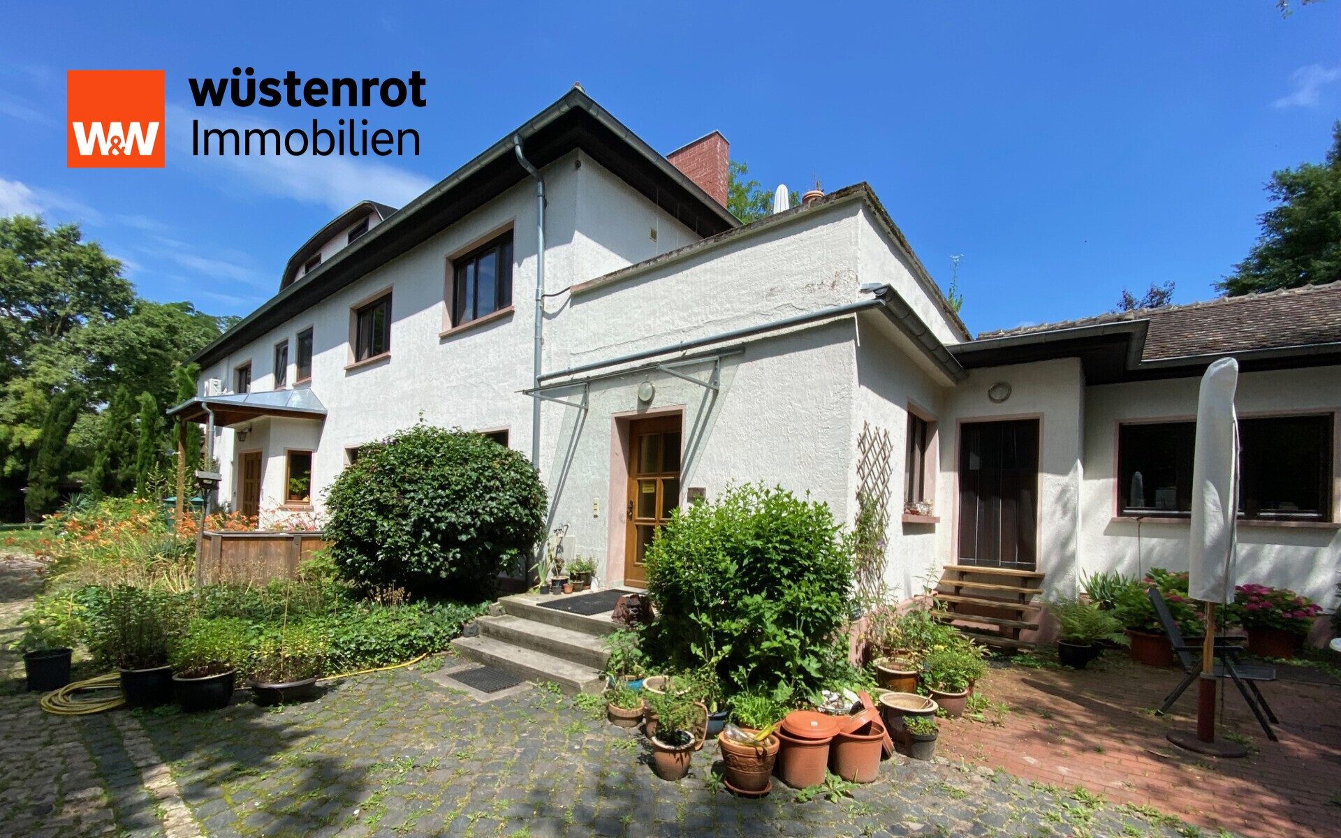 Immobilienangebot - Worms - Alle - +++WORMS-WEINSHEIM: DOPPELHAUSHÄLFTE MIT EINLIEGERWOHNUNG UND GEWERBERAUM IN RUHIGER, GRÜNER LAGE+++