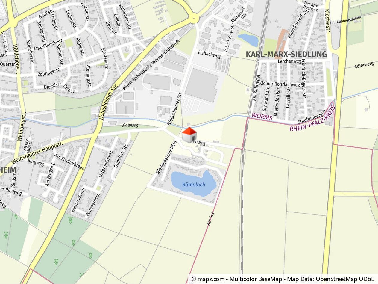 Immobilienangebot - Worms - Alle - +++WORMS-WEINSHEIM: DOPPELHAUSHÄLFTE MIT EINLIEGERWOHNUNG UND GEWERBERAUM IN RUHIGER, GRÜNER LAGE+++