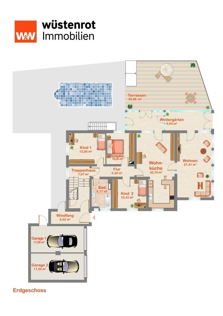 Immobilienangebot - München - Alle - Zweifamilienhaus auf großem Grundstück in München mit Sauna, modernem Pool und viel Potenzial